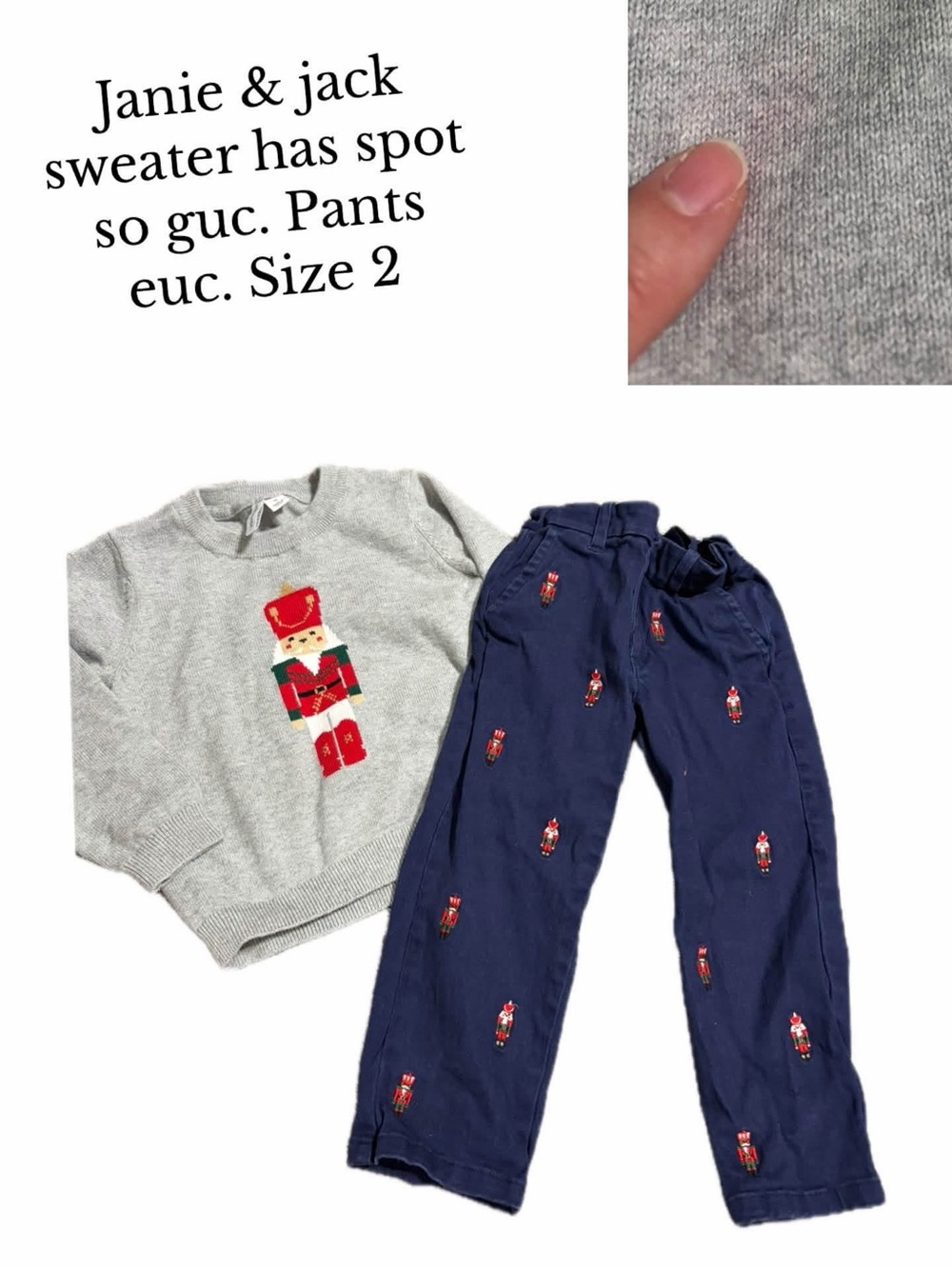 Janie and jack nutcracker sweater pants bundle